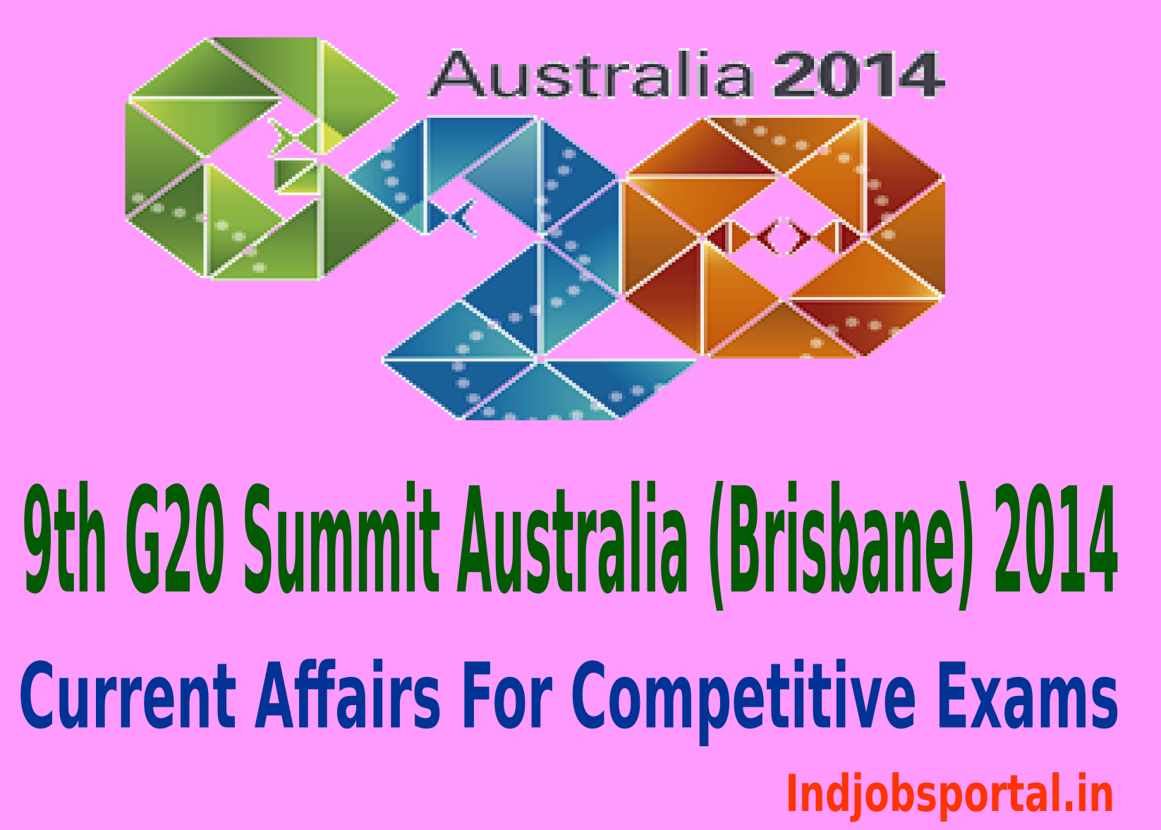 9th G20 Summit Australia (Brisbane) 2014: Current Affairs For Competitive Exams